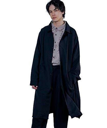 [ウィゴー] 【 セットアップ 】アーバン カラー ステンカラーコート コート アウター 羽織 ジャケット メンズ L ブラック
