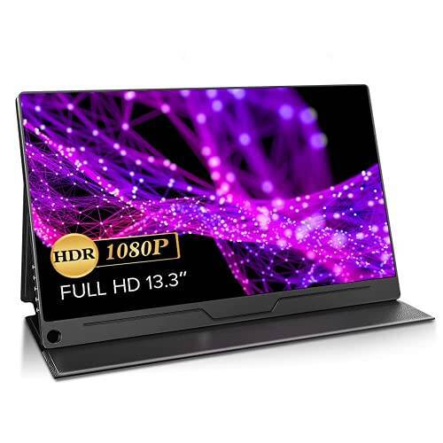 EVICIV 13.3インチ/モバイルモニター/モバイルディスプレイ/薄型/IPSパネル/USB Type-C/標準HD/mini DP/スリーブケース付 EVC-1301