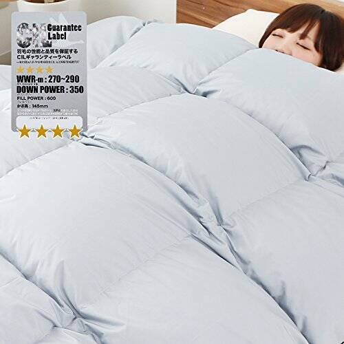 LOWYA ロウヤ 羽毛布団 CIL シルバーラベル 90% 7年保証 国産 ドームフィットキルト シングル グレー おしゃれ 新生活