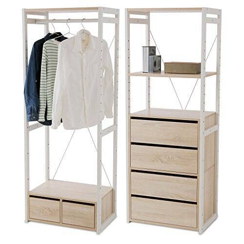 LOWYA ロウヤ 収納 ハンガーラック ワードローブ セット A･Bタイプ おしゃれ 新生活