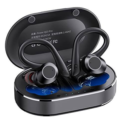 【ランニング イヤホン 耳掛け】 ワイヤレスイヤホン bluetooth 5.1 自動ペアリング ブルートゥース イヤホン マイク 重低音 bluetooth イヤホン CVC8.0ノイズキャンセリング スポーツ イヤホン IPX7防水 Type-C急速充電 25時間連続再生 左右分離型 左右独立通話 ぶるーとーすイヤホン ワイヤレス 日本語取扱説明書