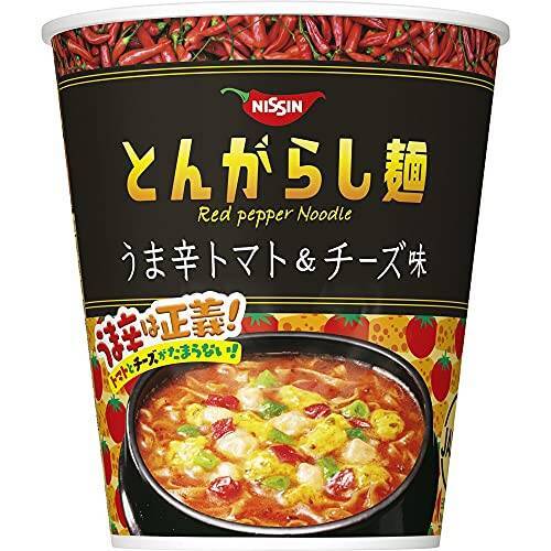 日清食品 日清のとんがらし麺 うま辛トマト&チーズ味 66g×12個