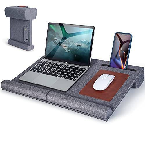 ［Amazonブランド］Eono (イオーノ) 折りたたみ式 ラップデスク 膝上テーブル ノートパソコン用膝上デスク グレー