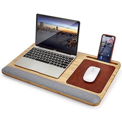 ［Amazonブランド］Eono (イオーノ) 膝上テーブル 竹製 ノートパソコン用ラップデスク ベッドテーブル 15.6インチまで対応