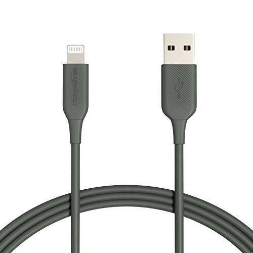 Amazonベーシック ライトニングケーブル USB MFi認証 iPhone充電ケーブル ミッドナイトグリーン 1.8m