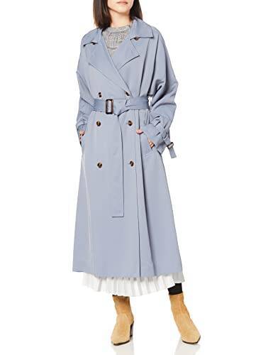 [エヌナチュラルビューティーベーシック*] アウター オーバーサイズトレンチコート レディース スモーキーブルー M