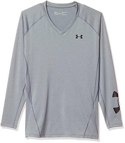 [アンダーアーマー] ゴルフベースレイヤー UAヒートギア フィッティド ロングスリーブ Vネック ヘザー メンズ 035 SM