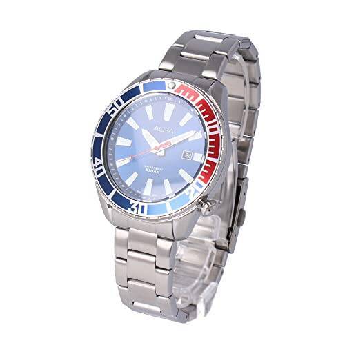 SEIKO セイコー ALBA アルバ腕時計 時計 メンズ 防水 クオーツ アナログ メタル シルバー レッド ブルー ペプシカラー ネイビー AG8K41X [並行輸入品]