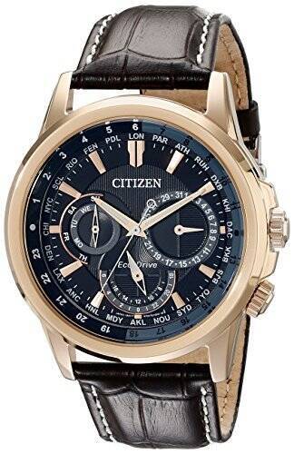 シチズン Citizen Mens メンズ 男性用 BU2023-04E Calendrier Gold-Tone Watch 腕時計 with Leather Band [並行輸入品]