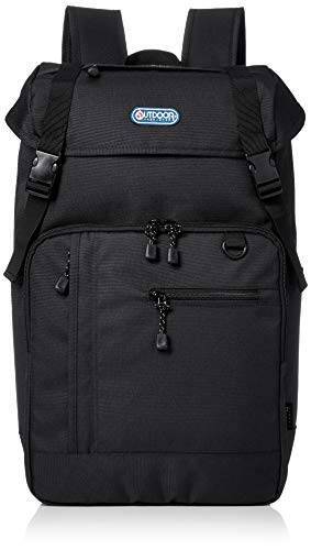 [アウトドアプロダクツ] リュック コーデュラ フラップ スウェード 大容量 ビジネス 26L ブラック1(ソリッド)