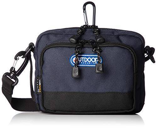 [アウトドアプロダクツ] ショルダーバッグ コーデュラ ベルト脱着可能 カラビナ付 ネイビー(ソリッド)