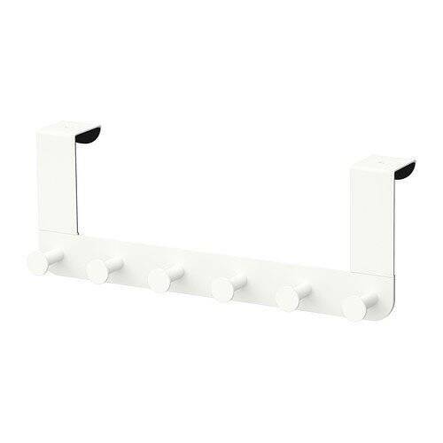 (1, White) - Ikea Enudden Contemporary Hanger for Door, White - Pack of 1