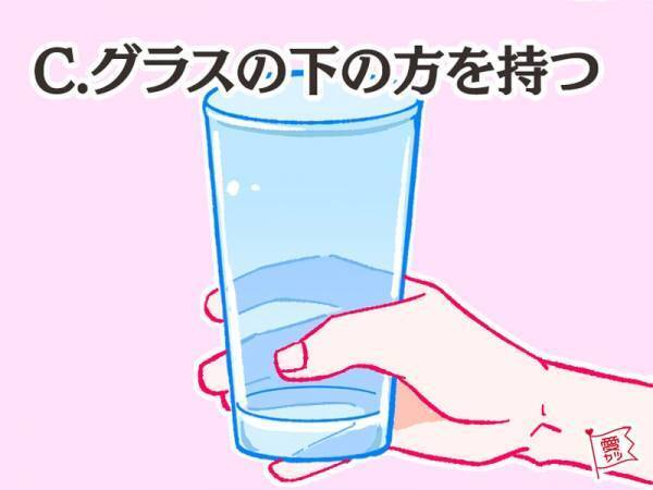 グラスの持ち方でわかる！彼の「本当の性格」