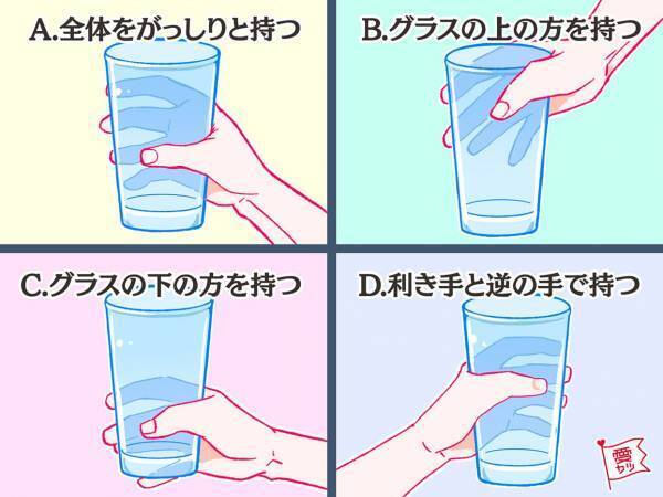 グラスの持ち方でわかる！彼の「本当の性格」