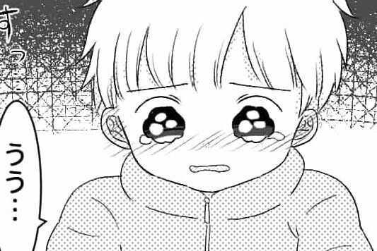 『ううう…』スーパーで泣きそうな男の子と困る母親を目撃！→長時間、店内に佇んでいて…どうして泣いているの？【漫画】