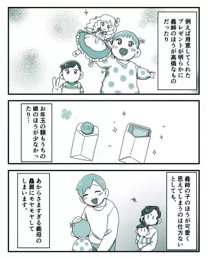 【あからさまな贔屓！？】義姉の子どもばかり優遇する義母…→子どもに優劣をつける考え方に驚嘆！【漫画】