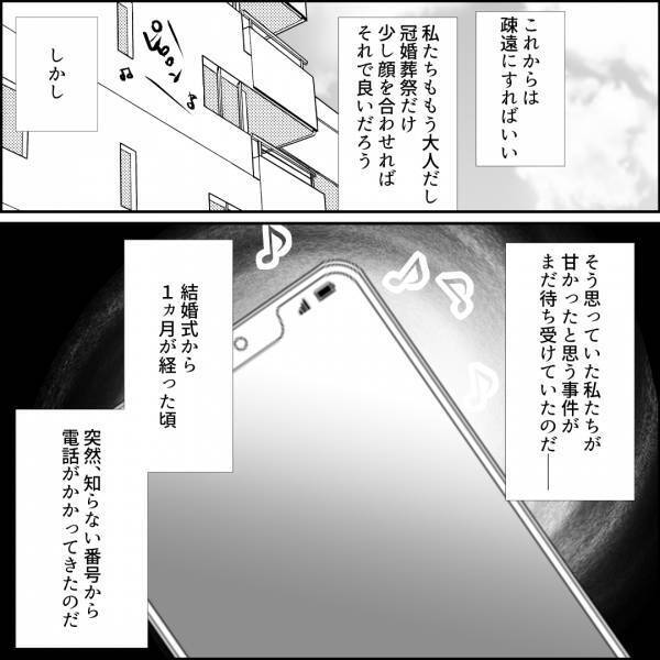 【父が再婚】結婚式を終えて…「もうあんまり関わりたくないや」→実の父と“疎遠状態”になることを決意した矢先、知らない番号から電話が…