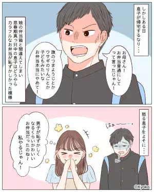 息子『普通のお弁当にして！』”娘のお弁当”と間違え激怒…→母「ごめん…」しかし、後日また”同じ過ち”を繰り返してしまう！