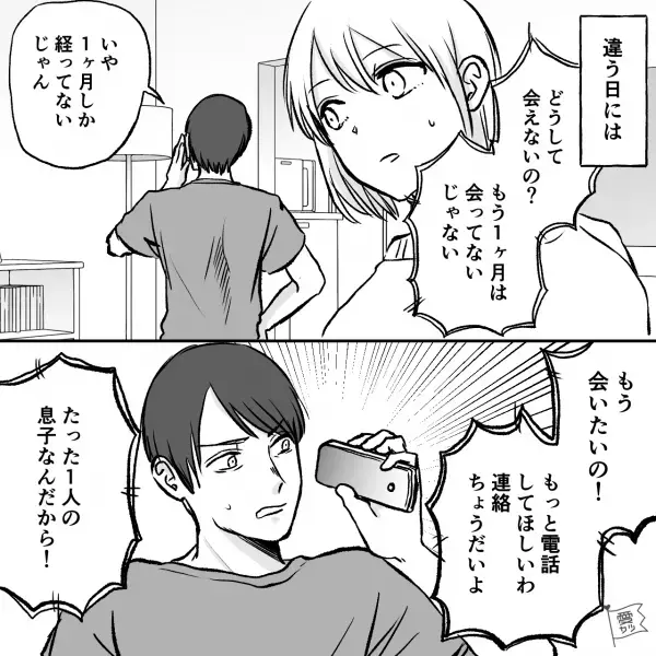 『もう息子を私に返して！』子離れできない義母の言動がエスカレート！？嫁を責め立ててきて…⇒【異常な愛情表現】に夫も困惑…