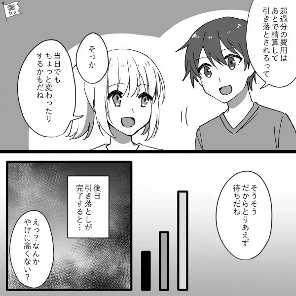 ＜結婚式で違和感＞義実家との関係も良好で当日を迎えたけど…『えっ？なんか…』→【引き落とし金額】に呆然…