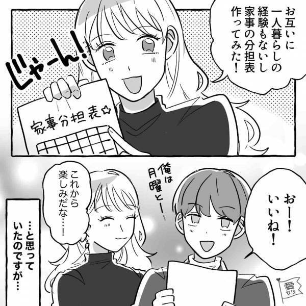 同棲を開始し迎えた朝…彼氏「腹減ったんだけど」彼女「レトルト食品がキッチンの下に…」⇒直後、彼氏の【謎理論】に言葉を失う…