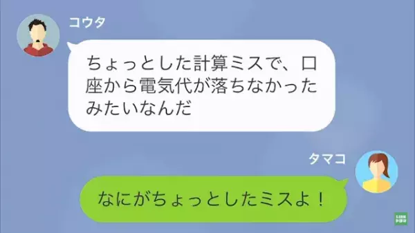 妻『督促状届いたけど！？』夫『ちょっとした計算ミス！』⇒今年で3回目の”電気代未払い”に【夫の言い分】に絶句…