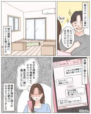 “彼が見つけた物件”で同棲開始。しかし彼が同棲をした【本当の理由】に気づき…血の気が引く⇒男が浮気中にとりがちな行動