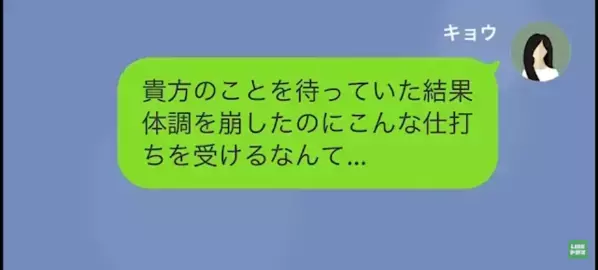 「お前みたいな欠陥品、妻失格だ」”体調不良の妻”を家から追い出した夫。しかし数日後⇒妻にLINEをすると…「あーお前か…」