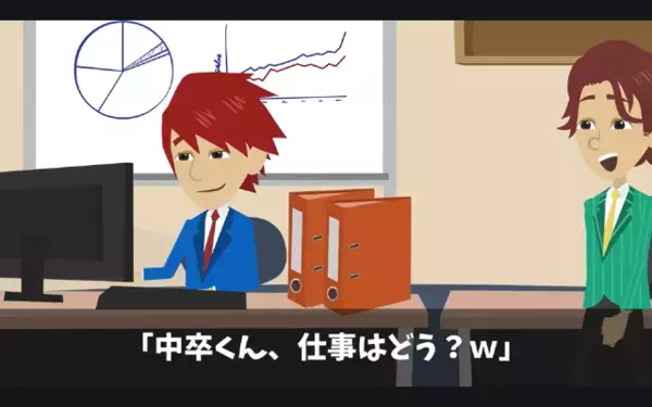 「中卒なら残業しろw」仕事を押しつけ”嫌がらせする”同僚たち。だが直後、社長からの”電話”で震え上がったワケ…