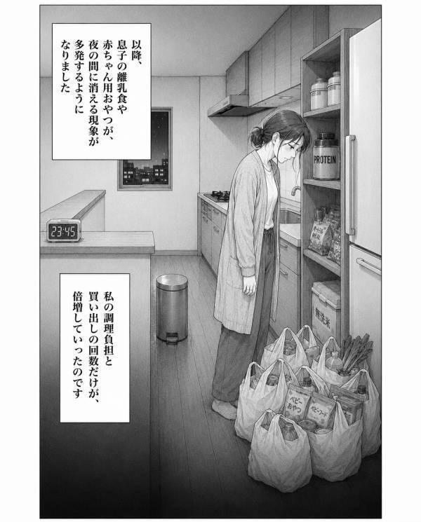「また作ればいいだろw」”赤ちゃんの離乳食”まで勝手に食い尽くす夫。だが数日「待てよ…」親戚の集まりで泣きついてきたワケ