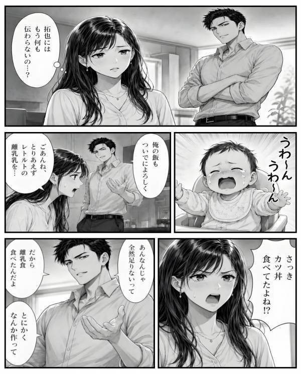 「また作ればいいだろw」赤ちゃんの離乳食を”勝手に”食い尽くす夫。だが後日「これは…」親戚の集まりで大焦りしたワケ