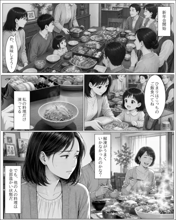 嫁のご飯だけキンキンに凍らす義母「うっかりしてたw」だが後日…親戚の集まりで〈痛烈な反撃〉が炸裂し…義母が赤面