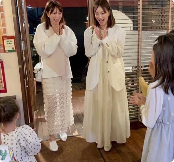 蛯原英里、誕生日を迎え姉・友里家族と外食「子どもたちが私たちを出迎えてくれました」