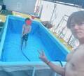 杉浦太陽、自宅バルコニーのプールを公開「汗だくで組み立てた」