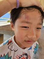 小原正子、沖縄の海で顔面を怪我した次男「痛々しい」「お大事に」の声