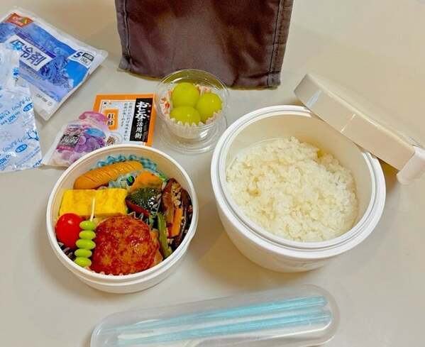 小倉優子、多忙な朝に作った弁当を公開「冷凍のハンバーグを利用しました」