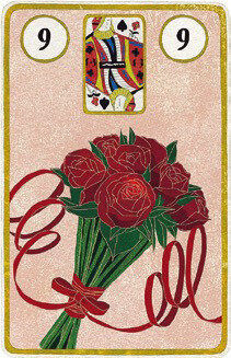 花束のカード。