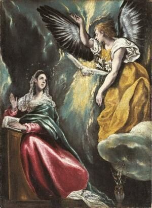 エル・グレコ《受胎告知》1590年頃-1603年/ 109.1 × 80.2 cm / 油彩・カンヴァス