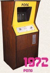 あまりに初期のゲームすぎて初めて見る人がほとんどなのでは。元祖ヒットタイトルといっていいコチラは、シンプルな卓球ゲーム。潔いほどの単純さが、今の時代むしろ新鮮！画像提供：SKIPシティ映像ミュージアム（C）1972 Atari Interactive