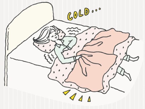 寝入りばなの大きな寝返りはNG　質のよい睡眠を導く条件