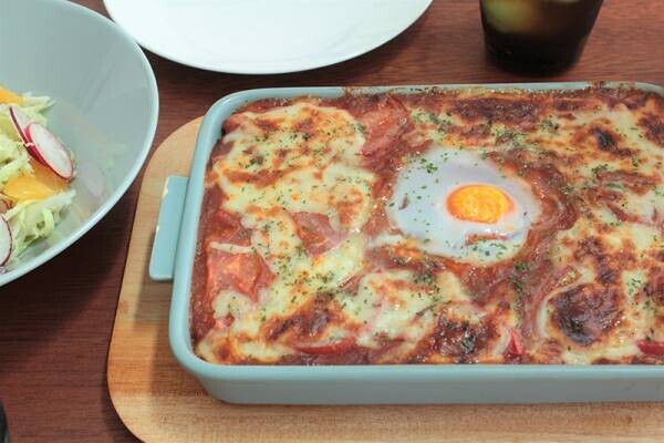 グリラーで作ろう！レトルトで作るおうちカフェごはん「ミートソースドリア」