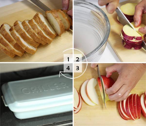 子どもにも安心の簡単手作りスイーツ！  リンゴとさつまいものパンプディングのレシピ