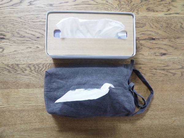 ティッシュケースを置く場所がなくても大丈夫。狭い場所や隙間にも吊るせるティッシュケース[PR]