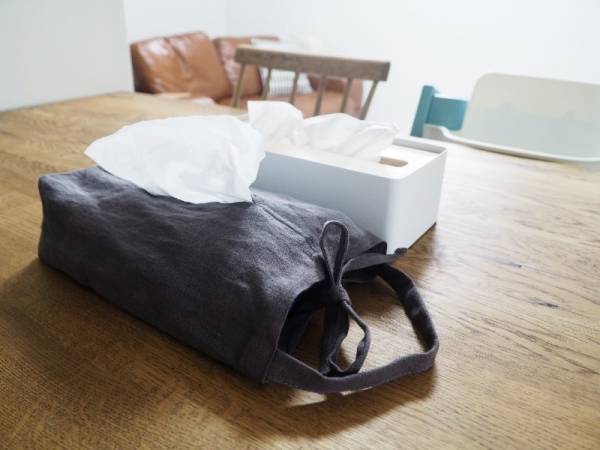 ティッシュケースを置く場所がなくても大丈夫。狭い場所や隙間にも吊るせるティッシュケース[PR]