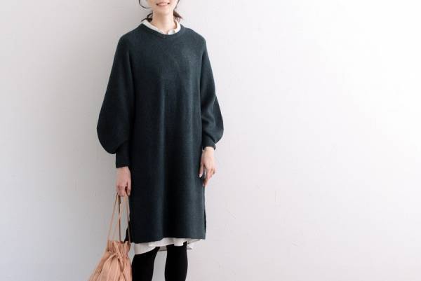 ニットチュニックワンピ今年はどう着る？身長別スタッフ着用コーディネート集[PR]