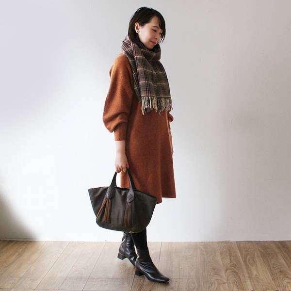 ニットチュニックワンピ今年はどう着る？身長別スタッフ着用コーディネート集[PR]