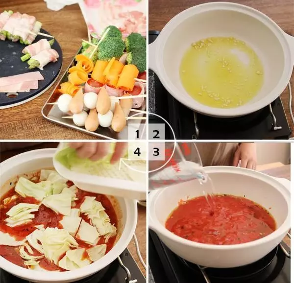 まるごとカマンベールでチーズとろ〜り、おうちパーティー気分で楽しめる「トマト串鍋」レシピ