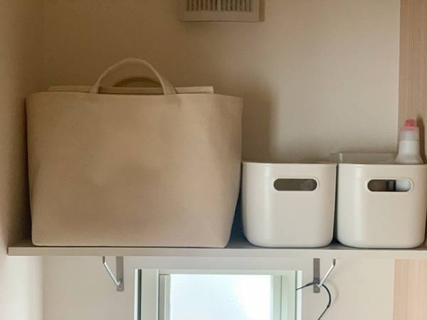 大人気の「bon moment　目隠しできる帆布素材の収納トートL」シンデレラフィット術。[PR]