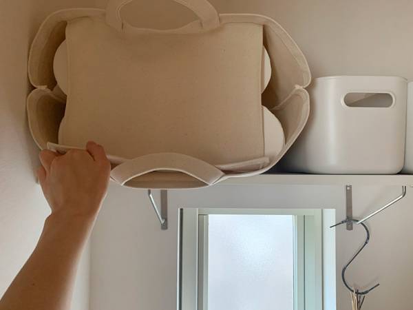 大人気の「bon moment　目隠しできる帆布素材の収納トートL」シンデレラフィット術。[PR]