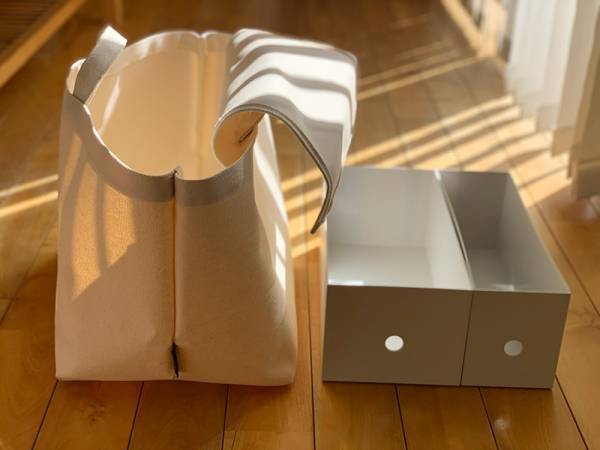 大人気の「bon moment　目隠しできる帆布素材の収納トートL」シンデレラフィット術。[PR]